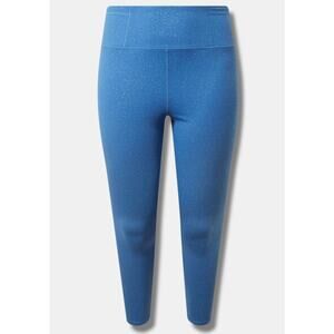 Torrid Women's Plus Size Blue Glitter Full Length Active Leggings Size 4 4X